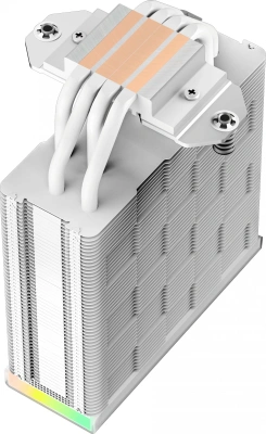 Устройство охлаждения(кулер) Deepcool AK400 Digital Soc-AM5/AM4/1200/1700/1851 белый 4-pin 28dB Al+Cu LCD 220W 695gr Ret (R-AK400-WHADMN-G)
