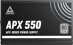 Блок питания Montech ATX 550W APX 550 80 PLUS WHITE (20+4pin) APFC 120mm fan 6xSATA RTL