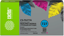 Картридж струйный Cactus CS-F9J77A 727 XXL пурпурный (300мл) для HP DJ T920/T930/T1500/T1530/T2500/T2530 с чипом