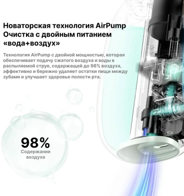 Ирригатор Oclean AirPump A10 W7602 2насад. зеленый