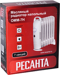 Радиатор масляный Ресанта ОММ-7Н 700Вт белый