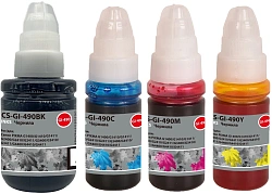 Чернила Cactus CS-GI-490SET голубой/пурпурный/желтый/черный набор для Canon PIXMA G1400/G1410/G1411/G2400/G2410/G2411/G3400/G3410/G3411/G4400/G4410/G4411
