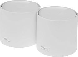 Бесшовный Mesh роутер TP-Link Deco X10 (DECO X10(2-PACK)) AX1500 10/100/1000BASE-TX белый (упак.:2шт)