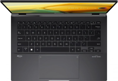Ноутбук Asus Zenbook 14 UM3402YA-KP854 Ryzen 5 7430U 16Gb SSD512Gb AMD Radeon Graphics 14" IPS WQXGA (2560x1600) без ОС black WiFi BT Cam Bag (90NB0W95-M01KZ0)