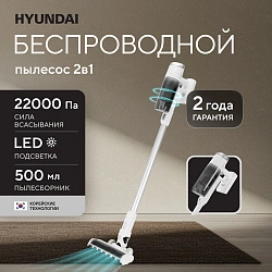 Пылесос Hyundai HYV-S5550 400Вт белый/серебристый