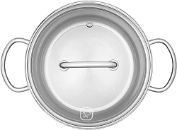 Кастрюля Rondell Solo RDS-1603 5.1л. d=24см (с крышкой) стальной