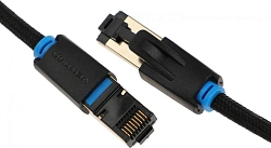Патч-корд Vention IKGBJ 40Гбит/с STP 4 пары cat.8 Cu molded 5м черный RJ-45 (m)-RJ-45 (m)