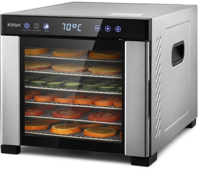 Сушка для фруктов и овощей Kitfort KT-1916 6под. 650Вт черный