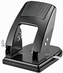 Дырокол Kw-Trio Cool Heavy Duty 09865BLACK макс.:40лист. металл черный отв.:2 с линейкой