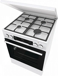 Плита Комбинированная Gorenje GKS6C71WF белый (металлическая крышка) реш.чугун