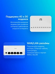 Роутер беспроводной Netis MW5250 N300 10/100BASE-TX/4G ready белый