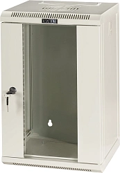Шкаф коммутационный Lanmaster (TWT-CBW10G-6U-3X3-GY) настенный 6U 312x300мм пер.дв.стекл 30кг серый IP20 сталь