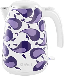 Тостер Kitfort КТ-6863 1080Вт белый/фиолетовый