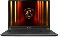 Ноутбук MSI Stealth 16 AI A2HWGG-085XRU Core Ultra 7 255H 32Gb SSD1Tb NVIDIA GeForce RTX 5070 8Gb 16" OLED QHD+ (2560x1600) FreeDOS black WiFi BT Cam (9S7-15F535-085)