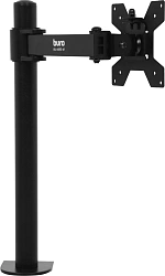 Кронштейн для мониторов ЖК Buro BU-M051-M черный 17"-32" макс.8кг крепление к столешнице поворот и наклон