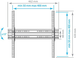 Кронштейн для телевизора Arm Media PLASMA-4 new черный 22"-65" макс.55кг настенный наклон
