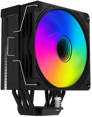 Устройство охлаждения(кулер) GMNG GG-CPC220-ARGB2 ARGB Soc-AM5/AM4/1200/1700/1851 черный 4-pin 14-26dB Al+Cu LCD 220W 550gr Ret (GG-CPC220-ARGB2-BK)