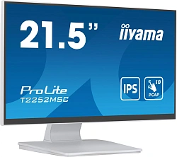 Монитор Iiyama 21.5" ProLite T2252MSC-W2 белый IPS LED 5ms 16:9 HDMI M/M матовая 250cd 178гр/178гр 1920x1080 DP FHD USB Touch 4.5кг