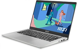 Ноутбук MSI Modern 14 C12MO-1086XRU Core i3 1215U 16Gb SSD512Gb Intel UHD Graphics 14" IPS FHD (1920x1080) FreeDOS silver WiFi BT Cam (9S7-14J111-1086)