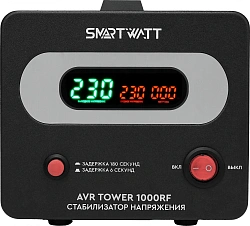 Стабилизатор напряжения Smartwatt AVR Tower 1000RF 1000ВА черный