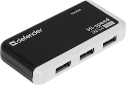 Разветвитель USB 2.0 Defender Quadro Infix 4порт. черный (83504)