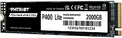 Накопитель SSD Patriot PCIe 4.0 x4 2TB P400LP2KGM28H P400 Lite M.2 2280
