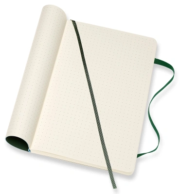 Блокнот Moleskine CLASSIC SOFT QP619K15 Large 130х210мм 192стр. пунктир мягкая обложка зеленый