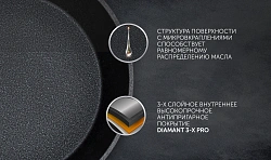 Кастрюля Polaris Pro collection 24C 4.1л. d=24см (с крышкой) черный (017171)