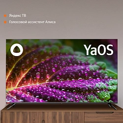 Телевизор LED SunWind 55" SUN-LED55XU401 Яндекс.ТВ Frameless черный 4K Ultra HD 60Hz DVB-T DVB-T2 DVB-C DVB-S DVB-S2 USB WiFi Smart TV