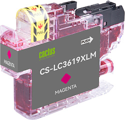Картридж струйный Cactus CS-LC3619XLM пурпурный (19.4мл) для Brother MFC-J2330DW/J2730DW/J3530DW/J3930DW с чипом