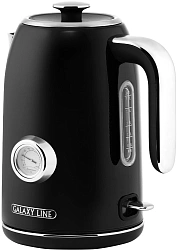 Чайник электрический Galaxy Line GL 0350 1.7л. 2200Вт черный корпус: нерж.сталь (ГЛ0350Л)