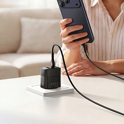 Сетевое зар./устр. Hoco CS112A Lounge PD30W+QC3.0 30W (PD+QC) черный (80387)