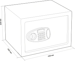 Сейф мебельный Cactus CS-SF-E40 взломостойкий 300x438x400мм электронный