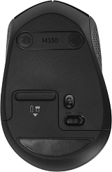 Мышь Logitech M330 Silent Plus черный оптическая 1000dpi silent беспров. USB 2but (910-004924)