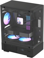 Корпус Formula Crystal Z1CM Plus AR v2 черный без БП mATX 5x120mm 1xUSB3.0 audio bott PSU