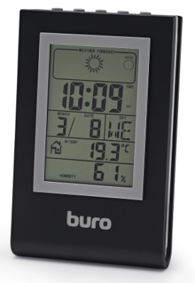 Погодная станция Buro H117AB серебристый/черный