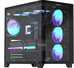 Корпус Formula Crystal U2 черный без БП ATX 1xUSB2.0 1xUSB3.0 1xUSB3.1 audio bott PSU