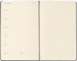 Еженедельник Moleskine ACADEMIC WKNT Large 130х210мм датир.18мес 208стр. черный
