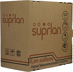 Кабель сетевой информационный Suprlan Six 01-0316-1 кат.6 U/UTP 4 пары 23AWG PVC внутренний 305м серый