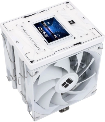Устройство охлаждения(кулер) Thermalright Burst Assassin Vision 120 Soc-AM5/AM4/1200/1700/1851 белый 4-pin 25.6dB Al+Cu LCD Ret (BA120-VISION-WH)