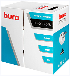 Кабель сетевой Buro BU-COP-045 UTP 4 пары cat.5E solid 0.45мм Cu 305м серый