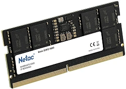 Память DDR5 16GB 4800MHz Netac NTBSD5N48SP-16 Basic RTL Gaming PC5-38400 CL40 SO-DIMM 262-pin 1.1В original Intel Ret