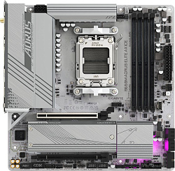 Материнская плата Gigabyte B650M A ELITE AX ICE Socket AM5 AMD B650 4xDDR5 mATX AC`97 8ch(7.1) 2.5Gg RAID+HDMI+DP