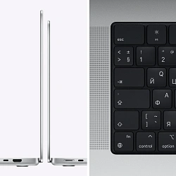 Ноутбук Apple MacBook Pro A2442 M1 Pro 10 core 16Gb SSD1Tb/16 core GPU 14.2" Liquid Retina XDR (3024x1964) macOS silver WiFi BT Cam (MKGT3RU/A)