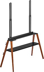 Подставка для телевизора Cactus CS-ST3647BKWN черный/орех 49"-75" макс.40кг напольный