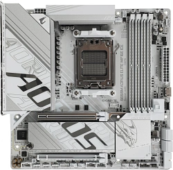 Материнская плата Gigabyte B850M AORUS ELITE WIFI6E ICE SocketAM5 AMD B850 4xDDR5 mATX AC`97 8ch(7.1) 2.5Gg RAID+DP