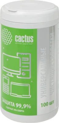 Салфетки влажные Cactus CS-ASC100 антибактериальные (100лист.) спиртовые