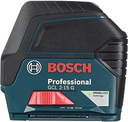 Нивелир лазерн. Bosch GCL 2-15G + RM1+ BM3 2кл.лаз. 540нм цв.луч. зеленый 2луч. (0601066J00)