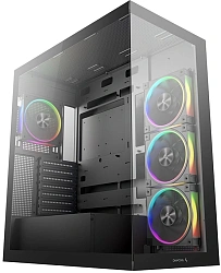 Корпус Deepcool CG580 4F V2 черный без БП ATX 6x120mm 3x140mm 2xUSB3.0 audio bott PSU