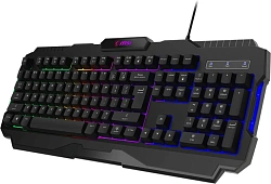Клавиатура MSI FORGE GK100 RU черный USB for gamer LED (S11-04RU252-HH9) кабель 1.5м